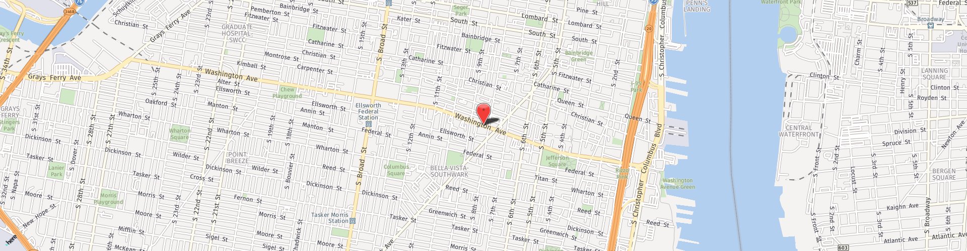 Location Map: 801 Washington Avenue Philadelphia, PA 19147